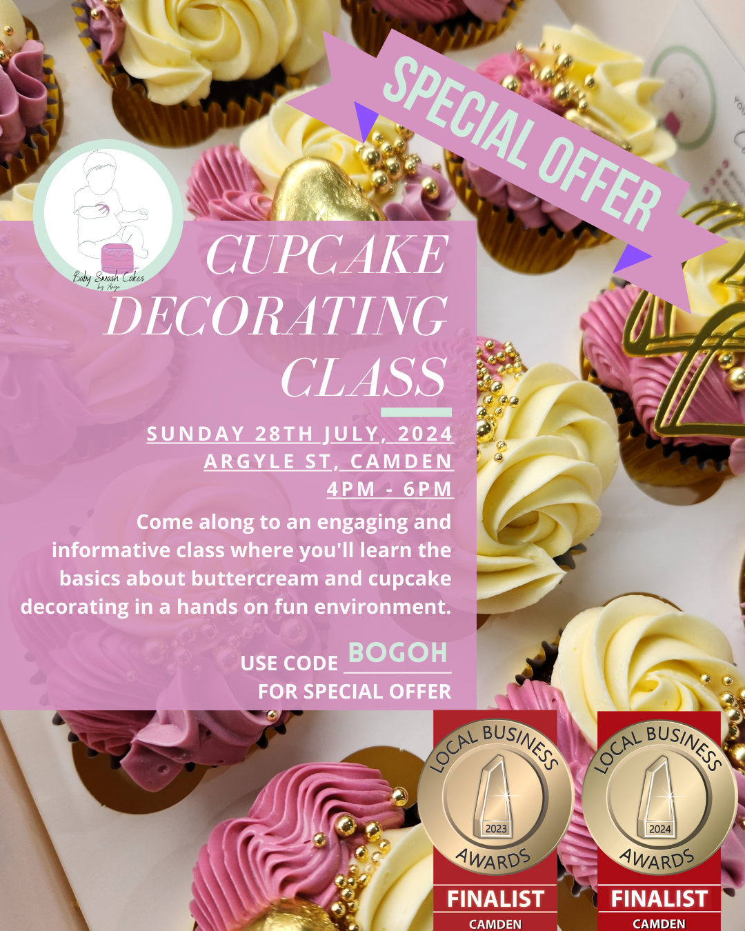 Cupcake Decorating Class - 28th July 2024