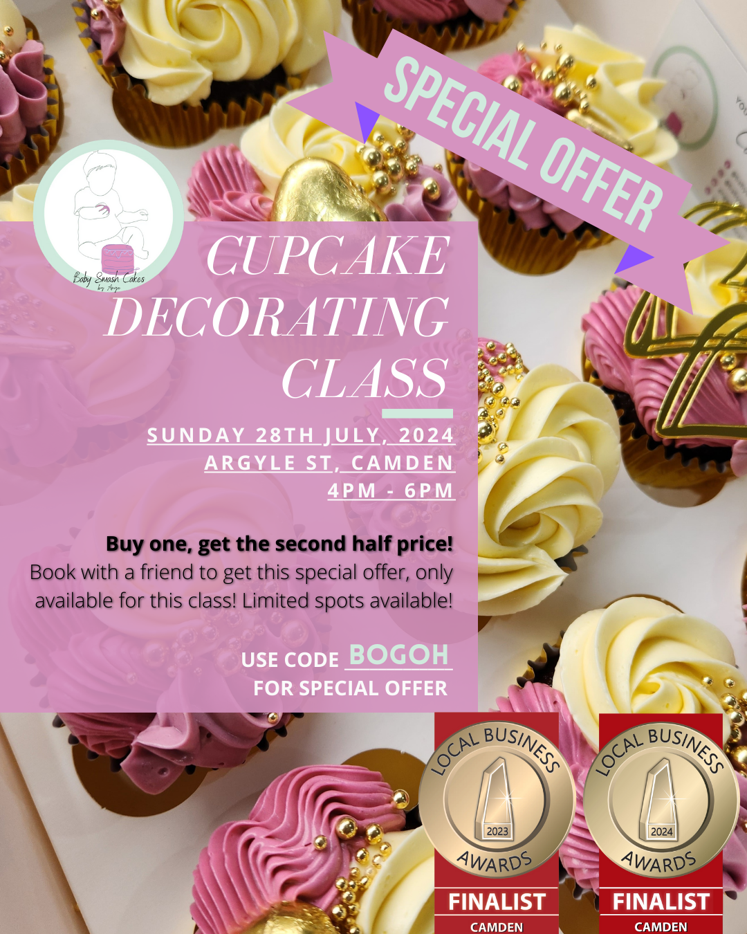 Cupcake Decorating Class - 28th July 2024